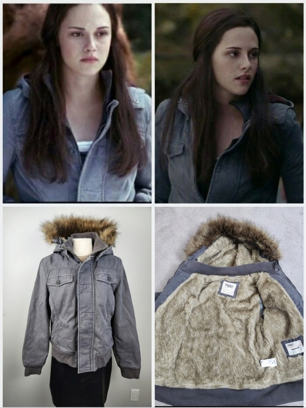 ASO ALT Lining Bella Swan Twilight Eclipse Y2K Faux Fur Sz L Cozy Warm Utility